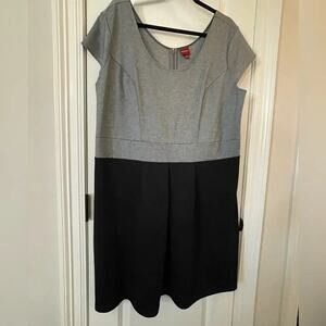 Merona two-tone colorblock dress - grey & black - EUC - 2X